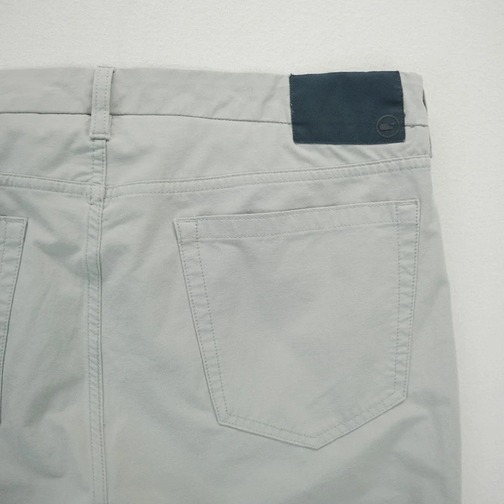 Vineyard Vines On-The-Go 5-Pocket Pants Mens 38x32 Grey Performance Chino OTG